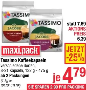 Maximarkt Tassimo Kaffeekapseln Angebot