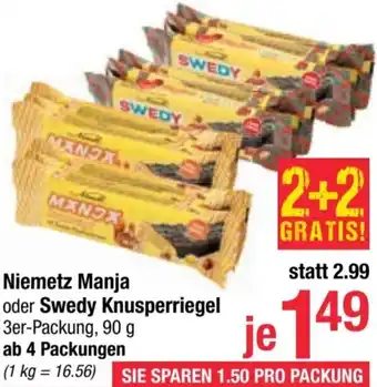 Maximarkt Niemetz Manja oder Swedy Knusperriegel Angebot