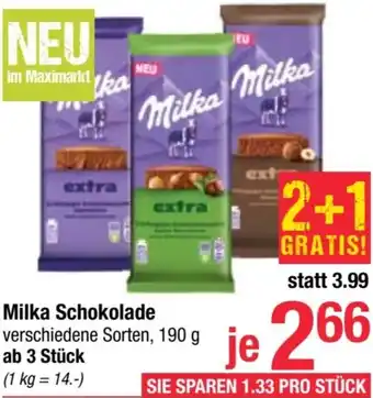 Maximarkt Milka Schokolade Angebot