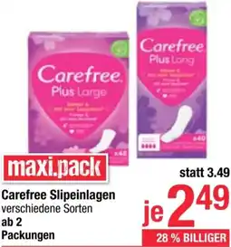Maximarkt Carefree Slipeinlagen Angebot