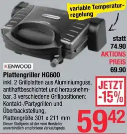 Maximarkt KENWOOD Plattengriller Angebot