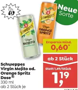 ADEG Schweppes Virgin Mojito od. Orange Spritz Dose Angebot