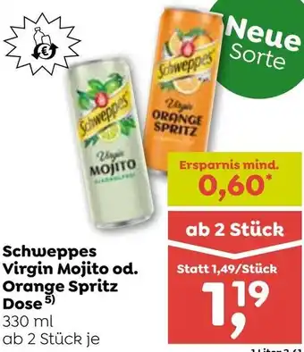ADEG Schweppes Virgin Mojito od. Orange Spritz Dose Angebot