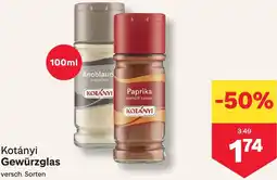 MPreis Kotányi Gewürzglas Angebot