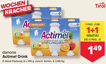 MPreis danone Actimel Drink Angebot