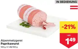 MPreis Alpenmetzgerei Paprikawurst Angebot