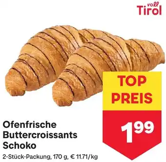 MPreis Ofenfrische Buttercroissants Schoko Angebot