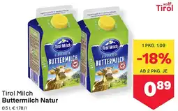 MPreis Tirol milch buttermilch natur Angebot