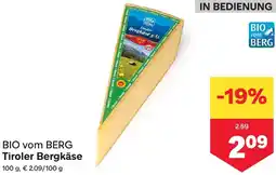 MPreis BIO vom BERG Tiroler Bergkäse Angebot