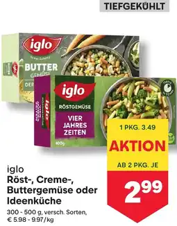 MPreis iglo Röst-, Creme-, Buttergemüse oder Ideenküche Angebot