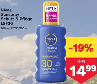 MPreis Nivea Sunspray Schutz & Pflege LSF30 Angebot