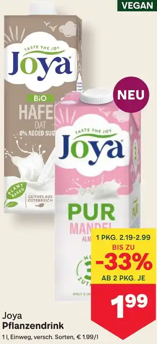 MPreis Joya Pflanzendrink Angebot