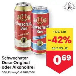 MPreis Schwechater dose original oder alkoholfrei Angebot
