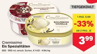 MPreis Cremissimo eis spezialitäten Angebot