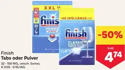 MPreis Finish Tabs oder Pulver Angebot