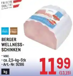 Metro Berger wellness- schinken Angebot