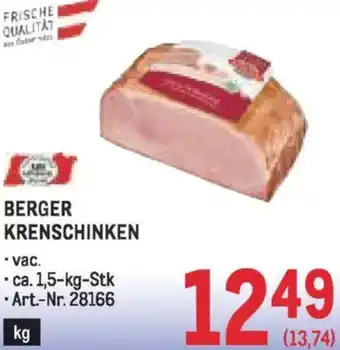 Metro Berger krenschinken Angebot