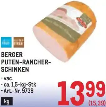 Metro Berger puten-rancher- schinken Angebot