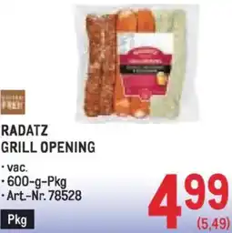 Metro Radatz grill opening Angebot