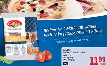 Metro Galbani mozzarella julienne Angebot