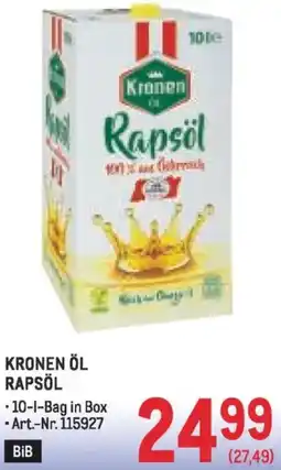 Metro Kronen öl rapsöl Angebot