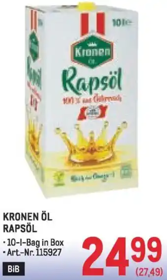 Metro Kronen öl rapsöl Angebot