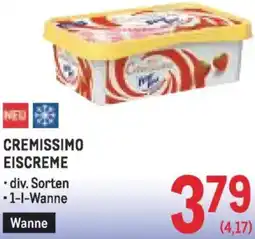 Metro Cremissimo eiscreme Angebot