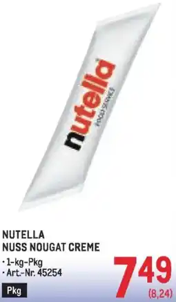 Metro Nutella nuss nougat creme Angebot