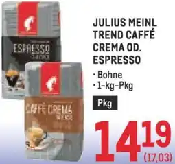 Metro Julius meinl trend caffé crema od. espresso Angebot
