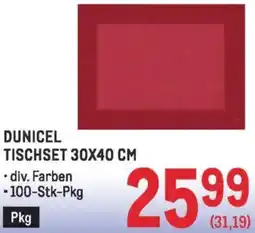 Metro Dunicel tischset Angebot
