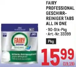 Metro Fairy professional geschirr- reiniger tabs all in one Angebot