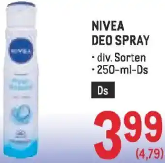 Metro Nivea deo spray Angebot