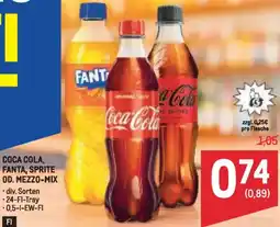 Metro Coca cola, fanta, sprite od. mezzo-mix Angebot