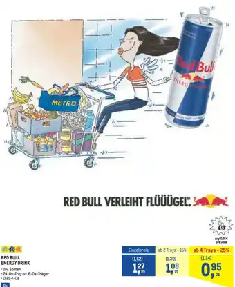 Metro Red bull energy drink Angebot