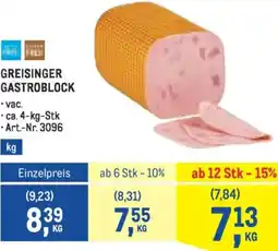 Metro Greisinger gastroblock Angebot