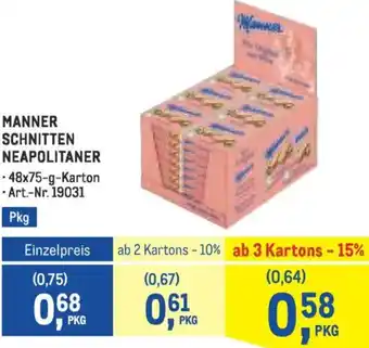 Metro Manner schnitten neapolitaner Angebot