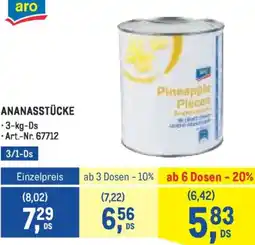 Metro Ananasstücke Angebot