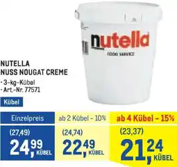 Metro Nutella nuss nougat creme Angebot