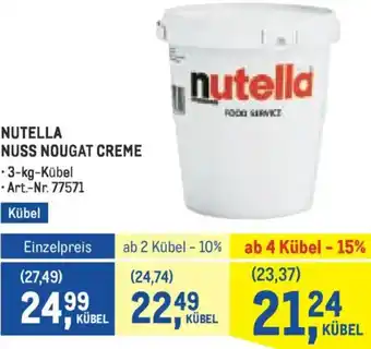 Metro Nutella nuss nougat creme Angebot