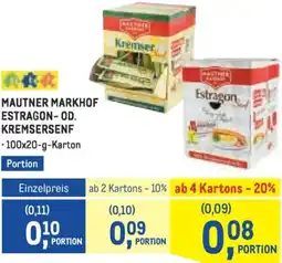 Metro Mautner markhof estragon- od. kremsersenf Angebot