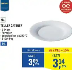 Metro Teller caterer Angebot