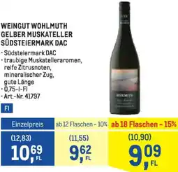 Metro Weingut wohlmuth gelber muskateller südsteiermark dac Angebot