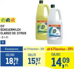 Metro Cif scheuermilch classic od. citrus Angebot