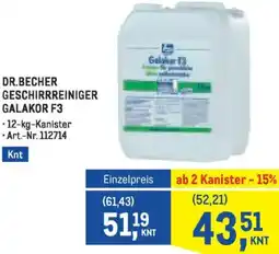 Metro Dr.becher geschirrreiniger galakor f3 Angebot