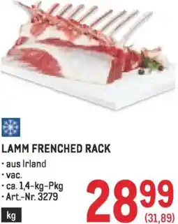 Metro Lamm frenched rack Angebot