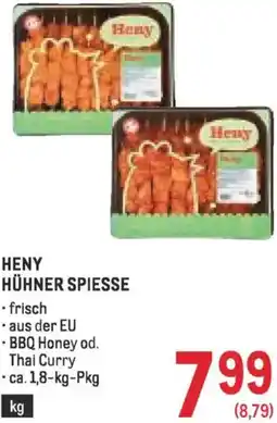 Metro Heny hühner spiesse Angebot