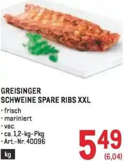 Metro Greisinger schweine spare ribs Angebot