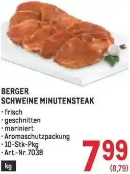 Metro Berger schweine minutensteak Angebot