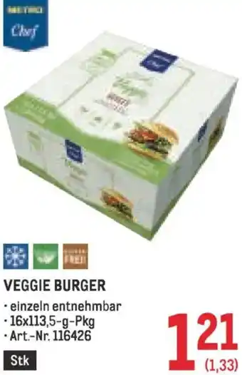 Metro Veggie burger Angebot