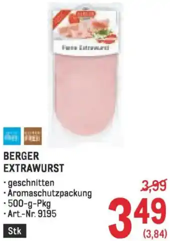 Metro Berger extrawurst Angebot